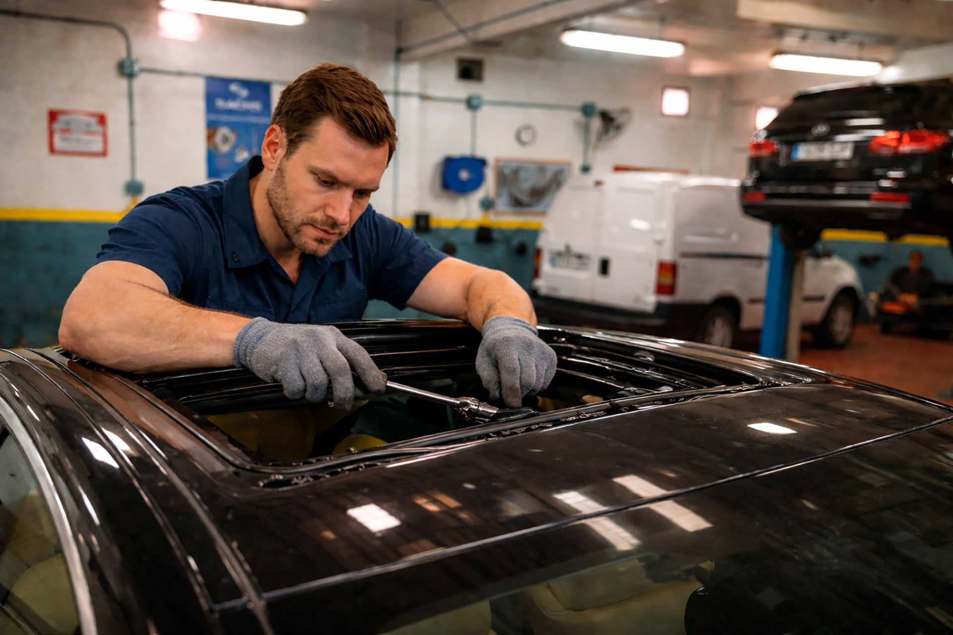 arreglando techo mercedes